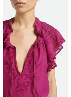 Vanessa Bruno AVA - Blouse Van Kant En Katoen | Roze -Chic Verkoop 4113316