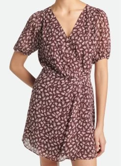 Vanessa Bruno AZALEE - Korte Jurk Van Viscose Met Print | Bruin -Chic Verkoop 4113368