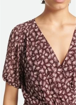 Vanessa Bruno AZALEE - Korte Jurk Van Viscose Met Print | Bruin -Chic Verkoop 4113369