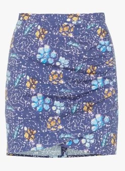 Sessun MANEA - Korte, Rechte Rok Van Katoenmix | Violet -Chic Verkoop 4113536