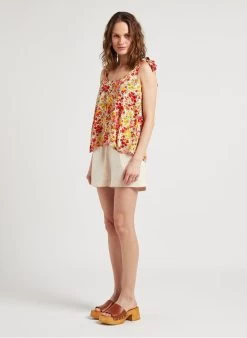 JEROME - Katoenen Short Met Fronsjes En Volants | Wit 18 JEROME - Katoenen Short Met Fronsjes En Volants | Wit -Chic Verkoop 4120964