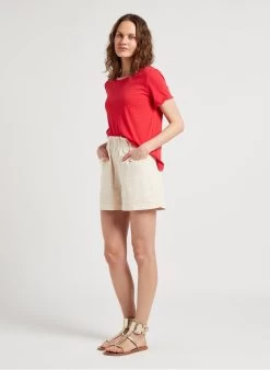 JEROME - Katoenen Short Met Fronsjes En Volants | Wit 22 JEROME - Katoenen Short Met Fronsjes En Volants | Wit -Chic Verkoop 4120974