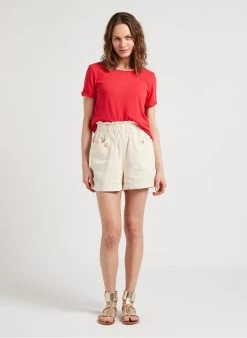 JEROME - Katoenen Short Met Fronsjes En Volants | Wit 17 JEROME - Katoenen Short Met Fronsjes En Volants | Wit -Chic Verkoop 4120978