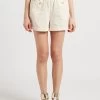 JEROME - Katoenen Short Met Fronsjes En Volants | Wit -Chic Verkoop 4120979