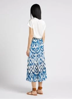 GERARD DAREL BLANCHE - Lange Rok Met Print | Blauw -Chic Verkoop 4121446