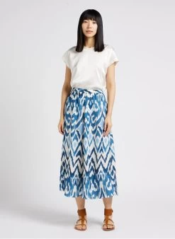 GERARD DAREL BLANCHE - Lange Rok Met Print | Blauw -Chic Verkoop 4121448