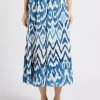 GERARD DAREL BLANCHE - Lange Rok Met Print | Blauw -Chic Verkoop 4121452