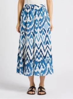 GERARD DAREL BLANCHE - Lange Rok Met Print | Blauw