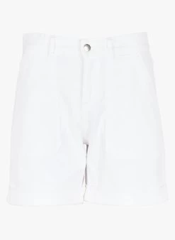 AMADEUS - Ruimvallend Short Met Hoge Taille Katoenblend | Wit -Chic Verkoop 4122134