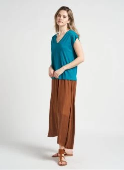 JINA - Halflange, Gerende Rok | Oranje -Chic Verkoop 4123225