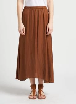 JINA - Halflange, Gerende Rok | Oranje