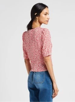 GERARD DAREL CANDIDE - Blouse Met Print En Volants | Rood -Chic Verkoop 4123400