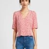 GERARD DAREL CANDIDE - Blouse Met Print En Volants | Rood -Chic Verkoop 4123401