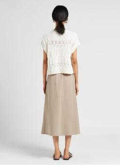 CLOSED Halflange, Katoenen Rok | Beige -Chic Verkoop 4123567