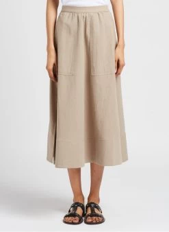 CLOSED Halflange, Katoenen Rok | Beige