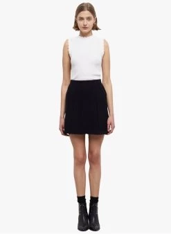 THE KOOPLES Korte A-lijnrok Met Ajour | Zwart