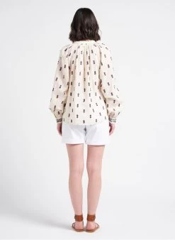 AMADEUS - Ruimvallend Short Met Hoge Taille Katoenblend | Wit -Chic Verkoop 4128333