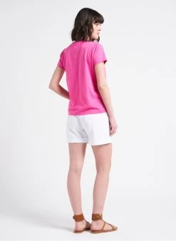 AMADEUS - Ruimvallend Short Met Hoge Taille Katoenblend | Wit -Chic Verkoop 4128353
