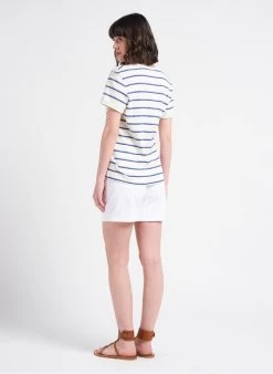 AMADEUS - Ruimvallend Short Met Hoge Taille Katoenblend | Wit -Chic Verkoop 4128357