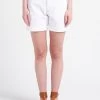 AMADEUS - Ruimvallend Short Met Hoge Taille Katoenblend | Wit -Chic Verkoop 4128366