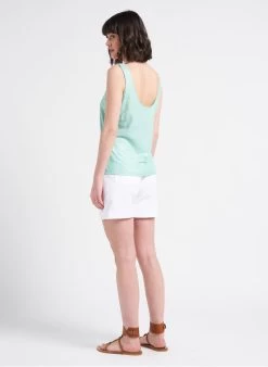 AMADEUS - Ruimvallend Short Met Hoge Taille Katoenblend | Wit -Chic Verkoop 4128673