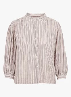 Masscob VEIGA - Gestreepte, Katoenen Top Met Ronde Hals | Gestreepte -Chic Verkoop 4130511