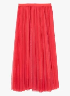 Tara Jarmon JUILLET - Lange Plissérok | Roze -Chic Verkoop 4132328