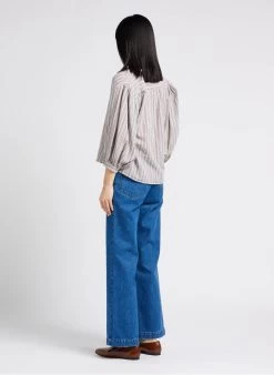 Masscob VEIGA - Gestreepte, Katoenen Top Met Ronde Hals | Gestreepte -Chic Verkoop 4135108