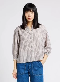 Masscob VEIGA - Gestreepte, Katoenen Top Met Ronde Hals | Gestreepte