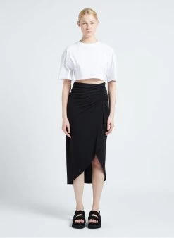 IRO KALES - Lange Rok Met Volants | Zwart -Chic Verkoop 4137441