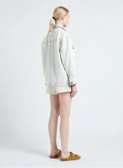 American Vintage ZAOTOWN - Recht Short Katoenblend | Beige -Chic Verkoop 4137807