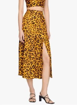 Sandro MAYRA - Halflange Rok Met Dierenhuidprint | Veelkleurig