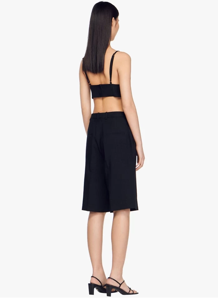 Sandro JERRY - Bermuda Van Viscosemix | Zwart 6 Sandro JERRY - Bermuda Van Viscosemix | Zwart - Afbeelding 4