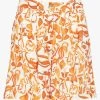 ALICE - Straight-fit Short Van Katoenmix Met Prints | Oranje