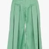 SANS SE LASSER - Wijde Bermuda Van Katoenmix | Groen -Chic Verkoop 4144117