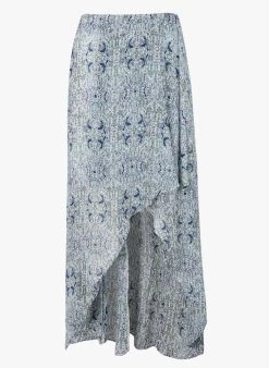 BERENICE JIMY - Lange, Asymmetrische Rok Met Print | Blauw 7 BERENICE JIMY - Lange, Asymmetrische Rok Met Print | Blauw -Chic Verkoop 4147315