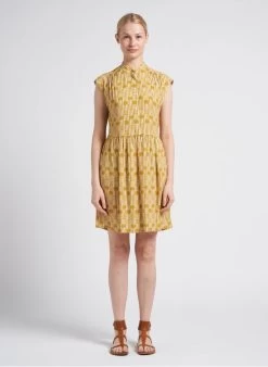 Hartford RAMI - Korte Jurk Met Print En Ronde Hals | Geel