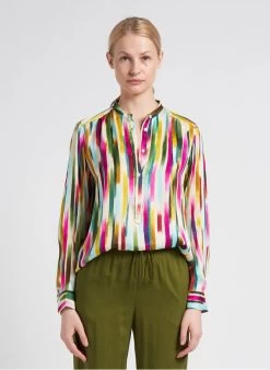 Hartford CODEX - Ruimvallende Top Met Maokraag | Veelkleurig