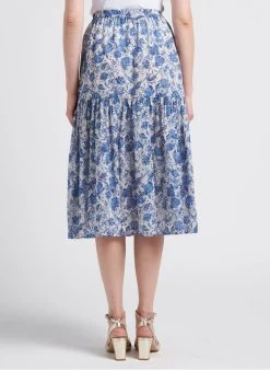GERARD DAREL BADICE - Halflange, Katoenen Rok Met Print | Blauw -Chic Verkoop 4151162