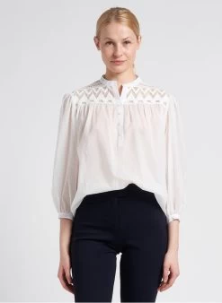 GERARD DAREL CARLO - Katoenen Top Met V-hals | Wit