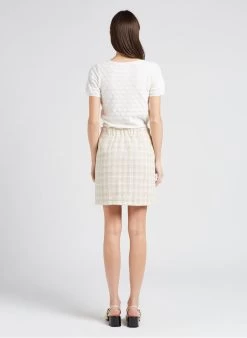 TAMARA - Top Van Tricot Met Ronde Hals | Wit -Chic Verkoop 4151880