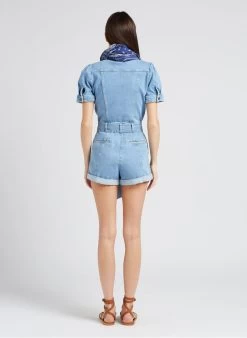 BERENICE KIARA - Playsuit Van Spijkerstof | Blauw -Chic Verkoop 4152036