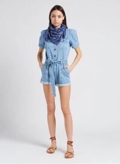 BERENICE KIARA - Playsuit Van Spijkerstof | Blauw -Chic Verkoop 4152037
