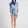 BERENICE KIARA - Playsuit Van Spijkerstof | Blauw -Chic Verkoop 4152040