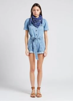 BERENICE KIARA - Playsuit Van Spijkerstof | Blauw