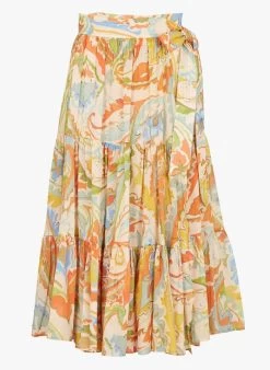 TWINSET Halflange, Katoenen Rok Met Bloemenprint | Veelkleurig -Chic Verkoop 4158554