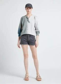 BERENICE PHUKET - Kort Spijkershort Met Raw Cut-afwerking | Zwart -Chic Verkoop 4161153