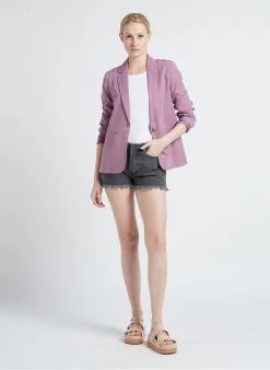 BERENICE PHUKET - Kort Spijkershort Met Raw Cut-afwerking | Zwart -Chic Verkoop 4161161