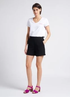 IRINA - Korte Short Met Hoge Taille | Zwart -Chic Verkoop 4161947