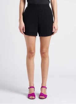 IRINA - Korte Short Met Hoge Taille | Zwart